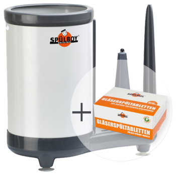 ECO Sparpaket „Neptun T2000“: 1 x Original SPÜLBOY® Neptun T2000 + 1 x Gläserspültabletten