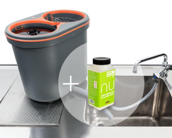 ECO Sparpaket "SPÜLBOY NU® portable": 1 x SPÜLBOY NU® portable + NU Gläserspültabletten
