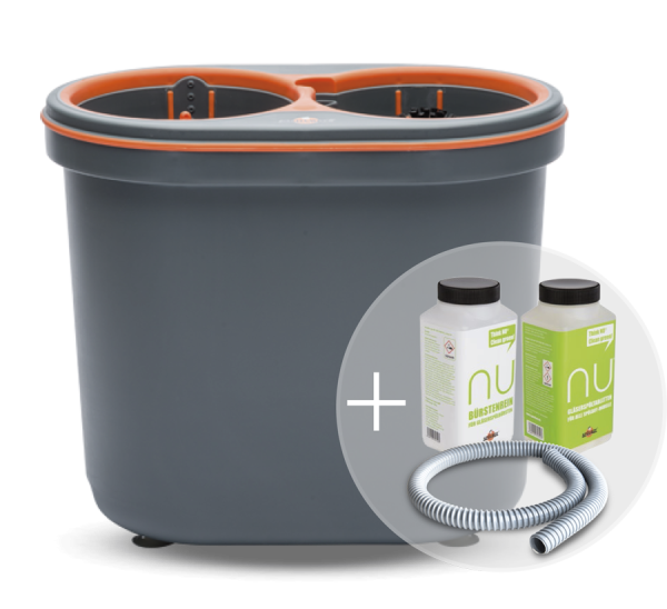 Starter-Paket "NU portable": 1 x Original SPÜLBOY NU® portable, + 1x NU Spültabletten & 1x NU Bürstenrein
